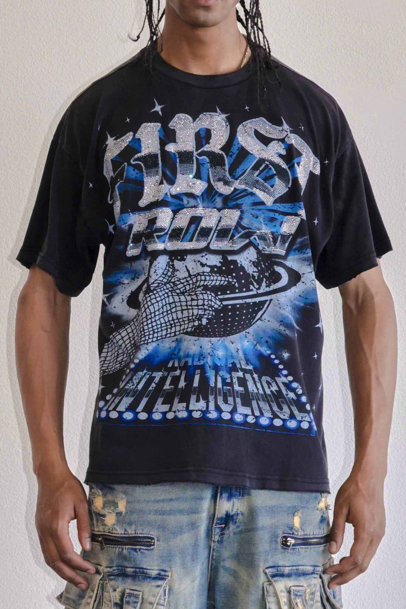 First Row - Radical Intelligence World Tee (Black) – OCTANE