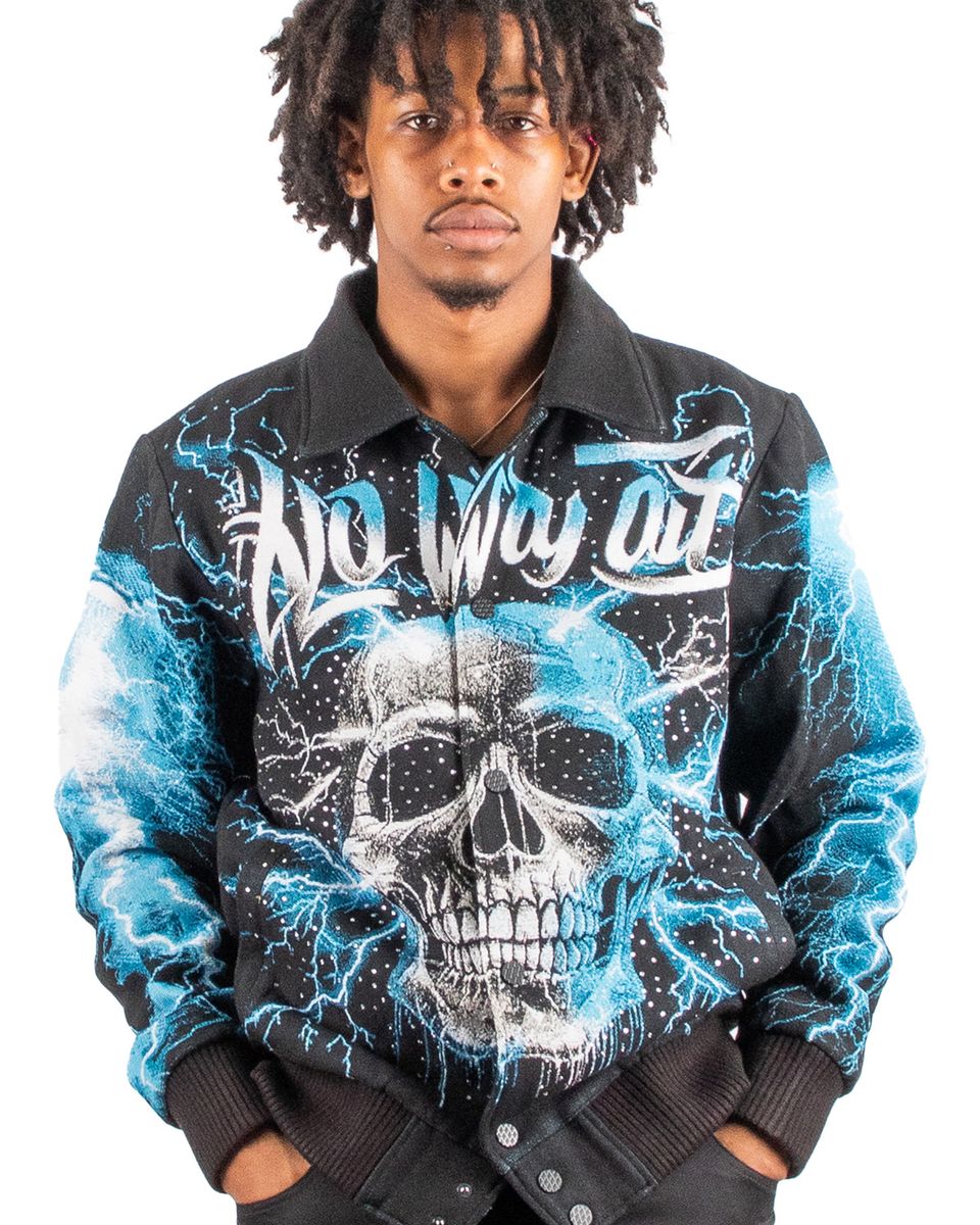 Majestik - No Way Out Tapestry Jacket W/ Rhinestone (Black) – OCTANE