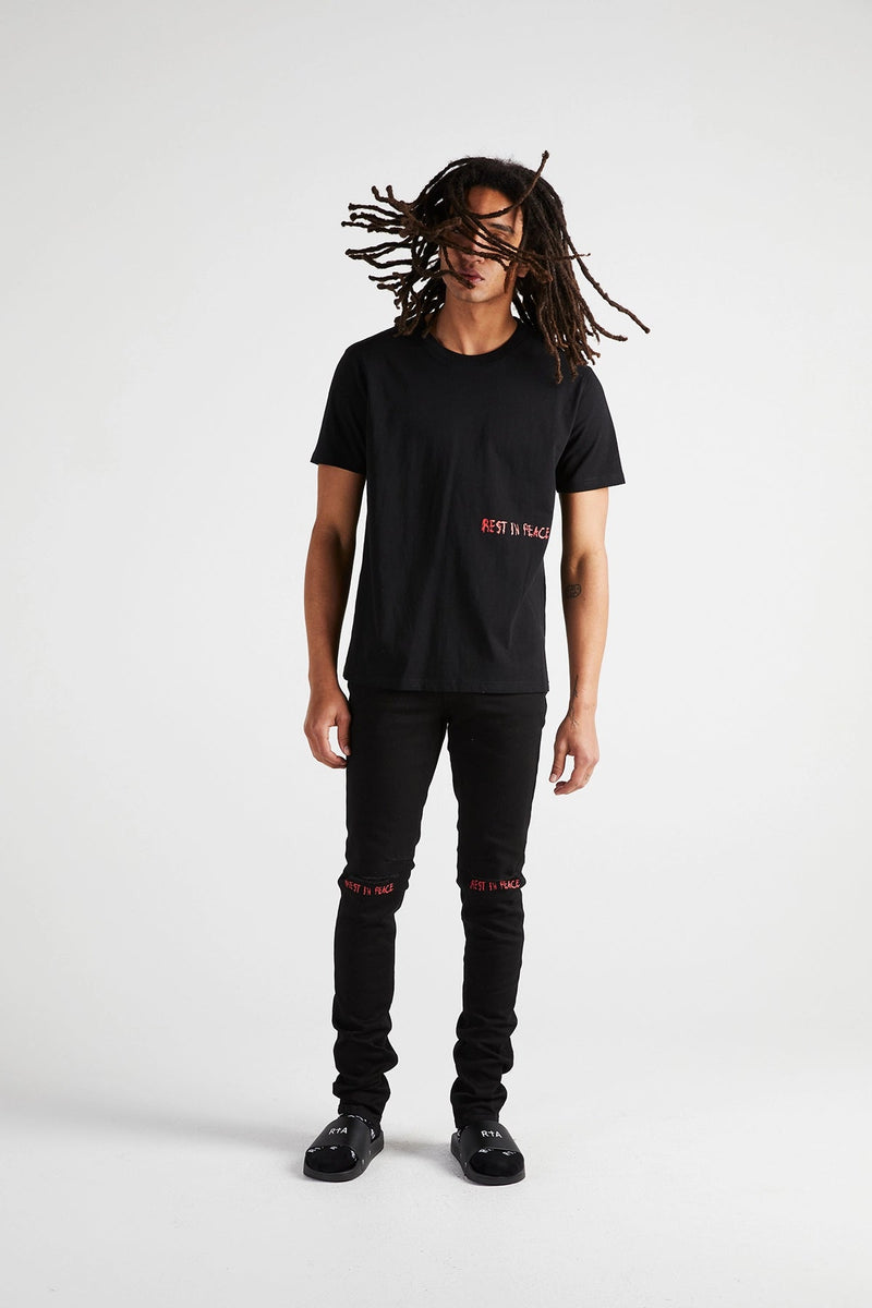 RTA - Liam Tee W/ Red RIP Cross (Black/Red) – Octane
