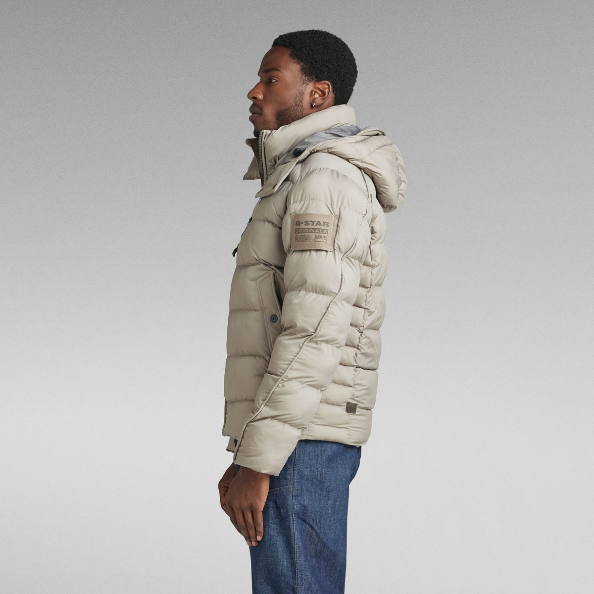 G-Star Raw - G-Whistler Padded Hooded Jacket (Elephant Skin)