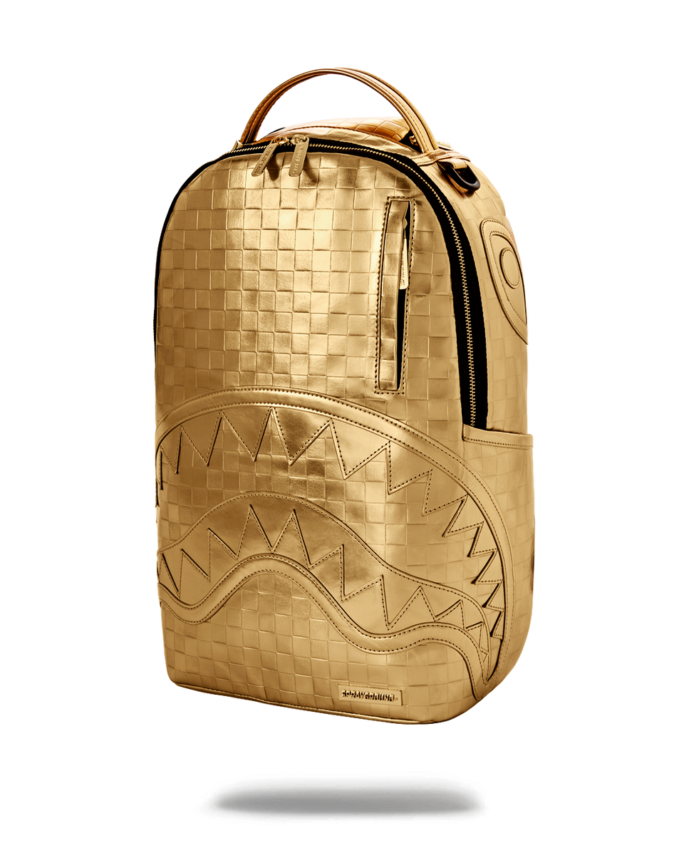 SPRAYGROUND: Gold Rivet backpack in vegan leather - Brown