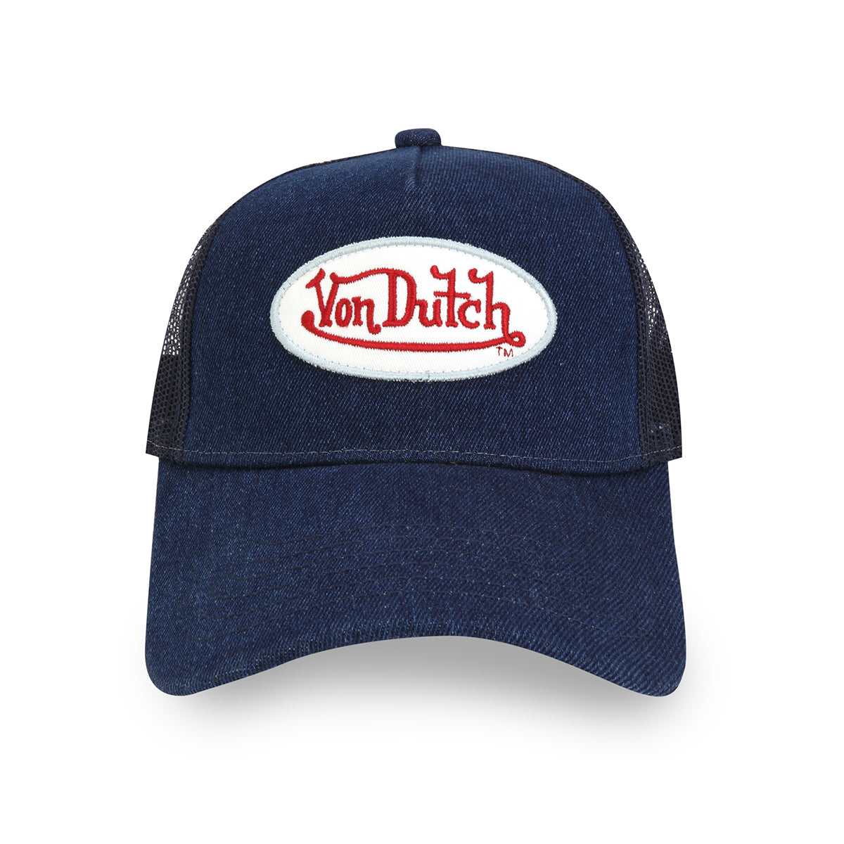 Von Dutch - Navy Denim Logo – With (Navy) Octane Trucker Hat