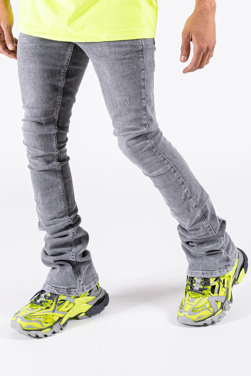Serenede - Umo Stacked Jeans (Smoke Grey)