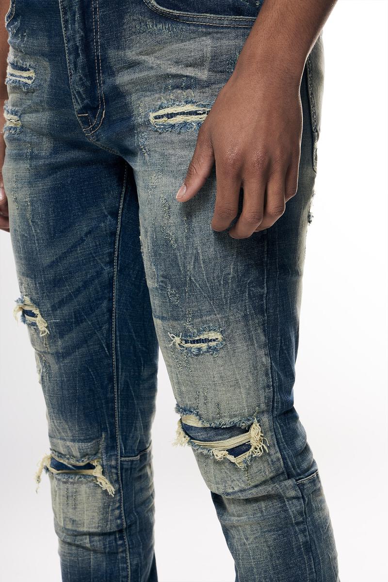 Super Skinny Jeans with All Over Rips