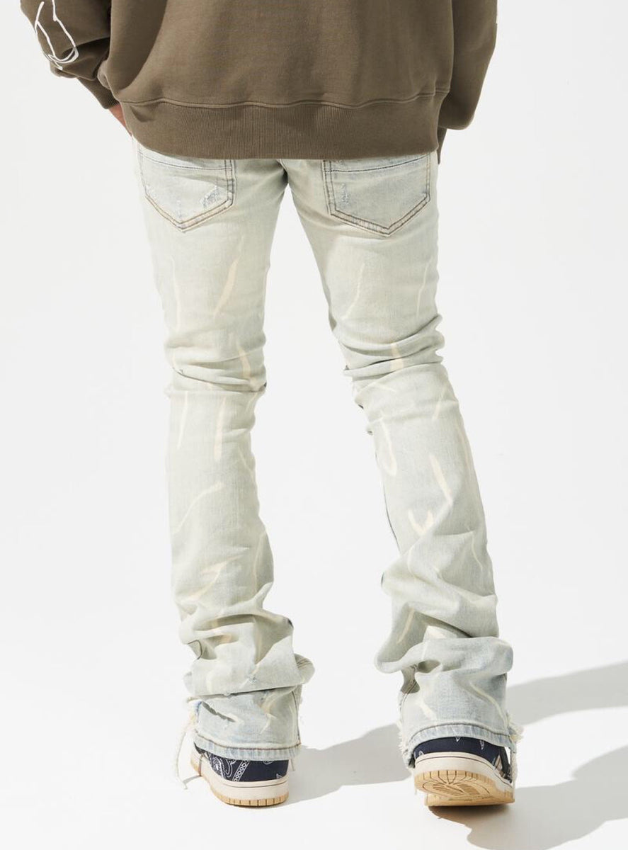 Serenede - Sulfur Stacked Jeans (Bleached)