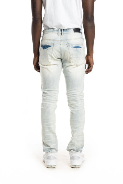 Smoke Rise- Stone Washed Basic Slim Fit Jeans (Norwich Blue)