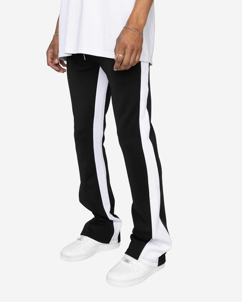 EPTM - Piping Flared Track Pants (Black/White)
