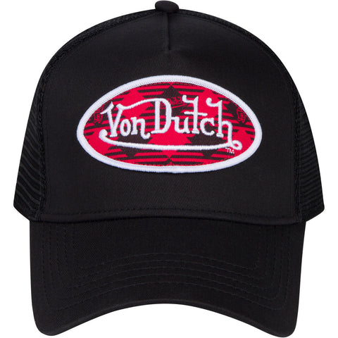 Von Dutch - Von Dutch W/ Patch Logo Trucker Hat (Black/Red)