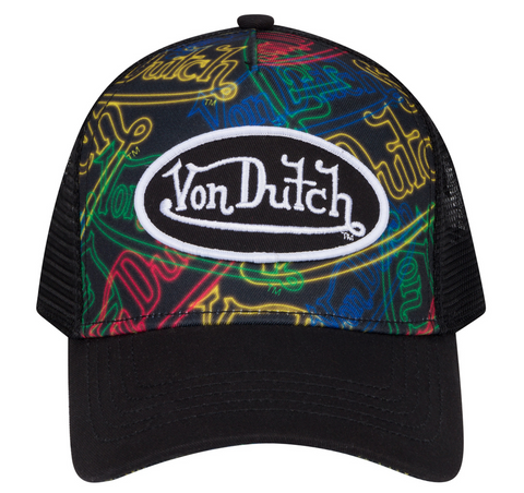 Von Dutch - Von Dutch W/ Patch Logo Trucker Hat (Multi Black)