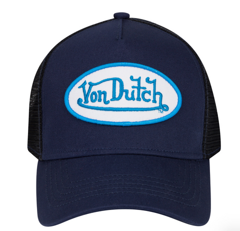 Von Dutch - Von Dutch W/ Patch Logo Trucker Hat (Navy/White)