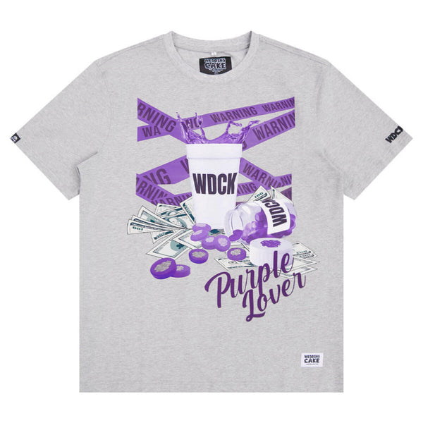 Wedding Cake - Purple Lover Tee (Heather Grey)