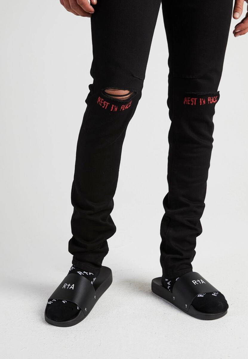 RTA - Bryant Rest In Peace Jeans (Black/Red) – OCTANE