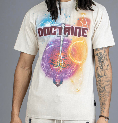 Doctrine - Dagger Wave Tee (Heather Oatmeal)