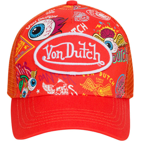 Von Dutch - Orange Jax Trucker Hat (Orange)