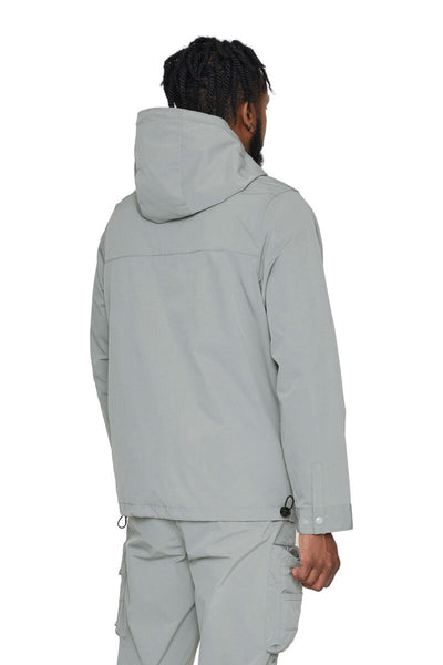 Smoke Rise - Utility Pocket Nylon Jacket (Light Grey)