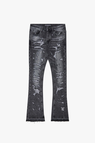 Valabasas - Fargos Stacked Flare Jeans (Grey Wash)