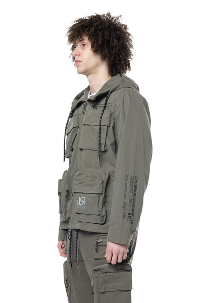 Smoke Rise - Utility Windbreaker Jacket (Thyme)