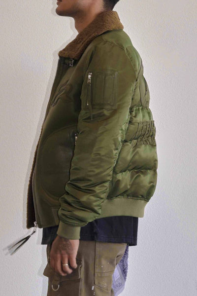 First Row - Mustang MA1 Varsity Jacket (OLIVE)