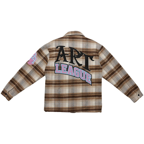 First Row - Art League Multi Patches Shacket (BROWN)