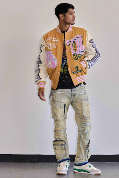 First Row - Art League Varsity Jacket (Mustard)