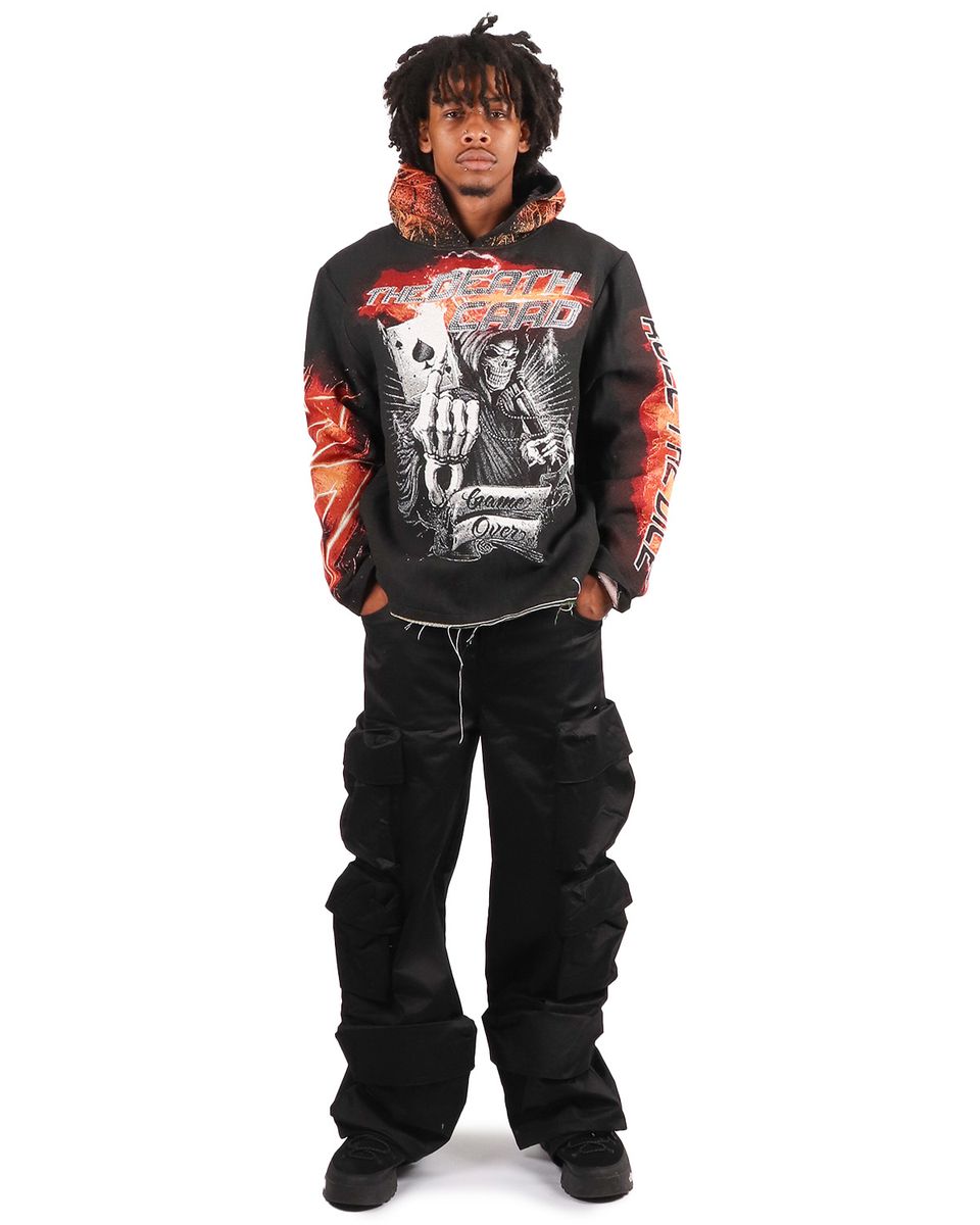 Majestik - The Death Card Heavy Tapestry Hoodie (Black) – OCTANE
