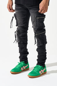 Serenede - Poppy Cargo Stacked Jeans (Black)