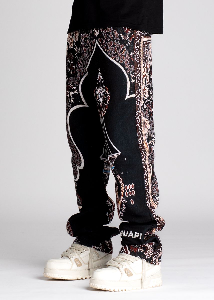 Guapi - Persian Tapestry Flare Stacked Pant (Black) – OCTANE