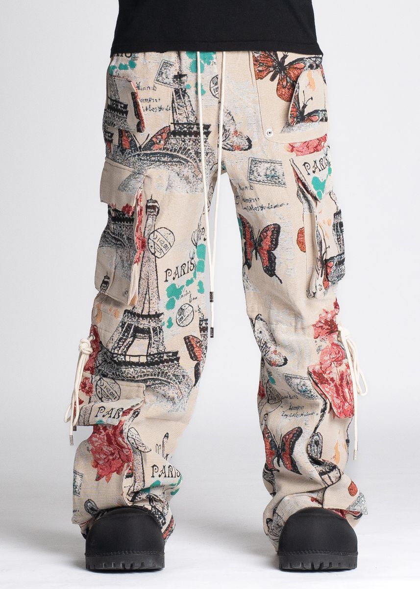 La Ville Lumiere Cargo Tapestry Pants - MULTI