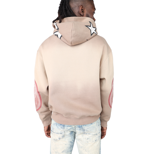 Smoke Rise - Oversized Maximalist Fleece Hoodie  (DUNE)