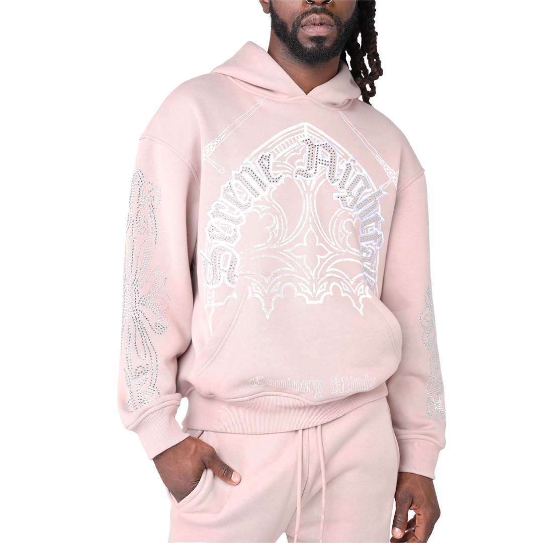 Smoke Rise - Oversized Dystopia Fleece Hoodie (SHADOW GREY)