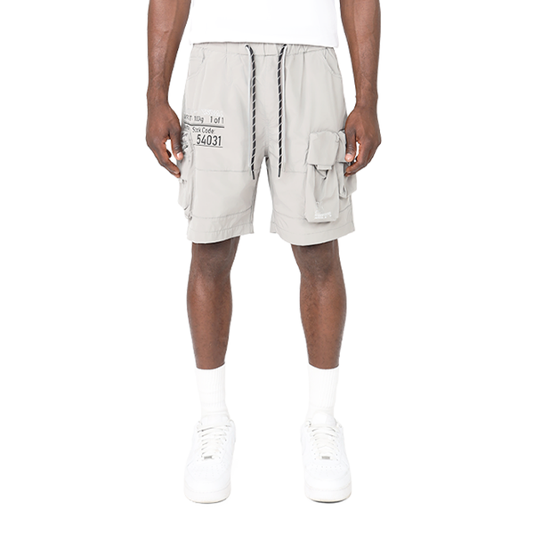 Smoke Rise - Utility Cargo Shorts (Light Grey)
