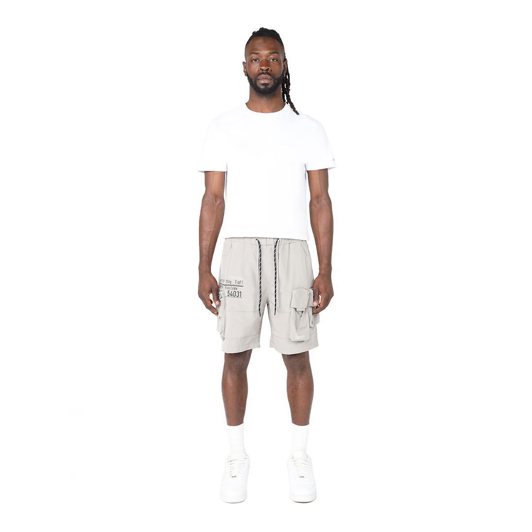 Smoke Rise - Utility Cargo Shorts (Light Grey)