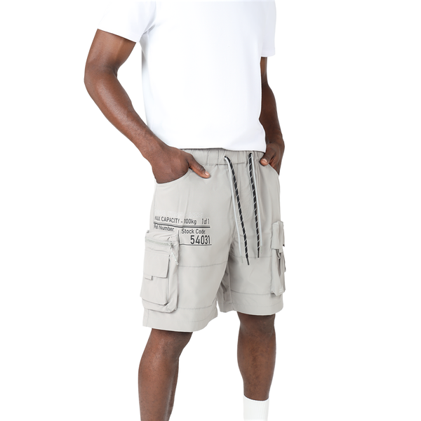 Smoke Rise - Utility Cargo Shorts (Light Grey)