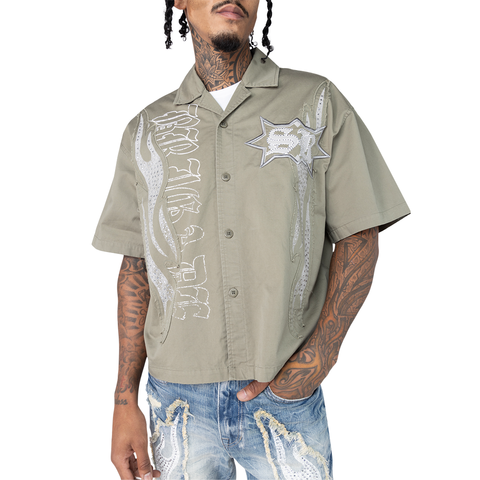 Smoke Rise - Botton Dawn SS Shirt (B.GREEN)