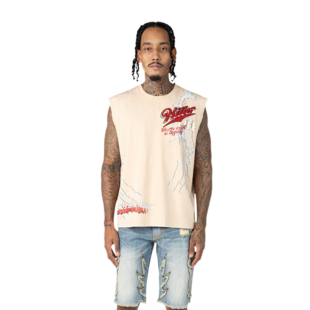 Smoke Rise - Rhinestone Killer Life T-Shirt (Clay)