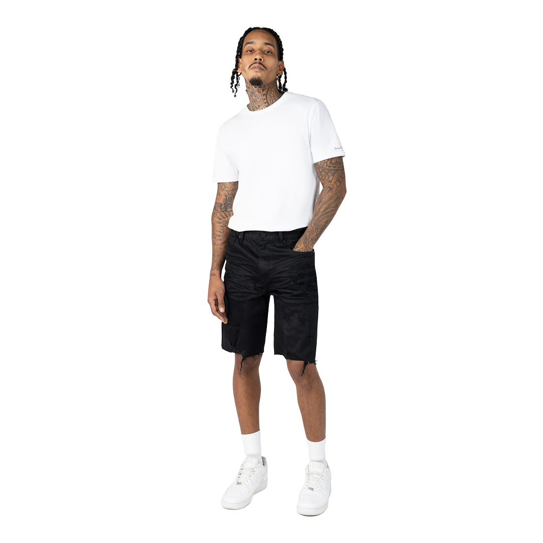Smoke Rise - Clean Look Comfort Fit Shorts (Black)