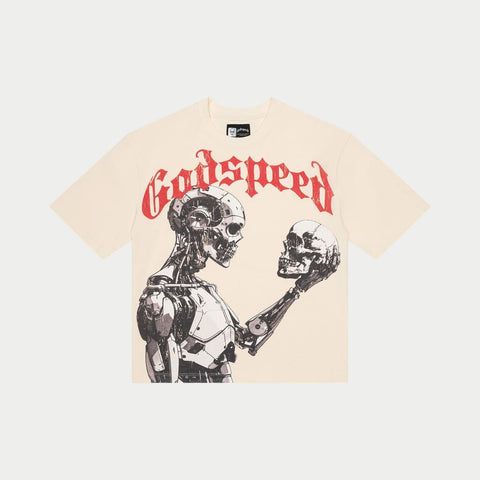 Godspeed - Mankind Vs Ai III Tee (Bone/Red)