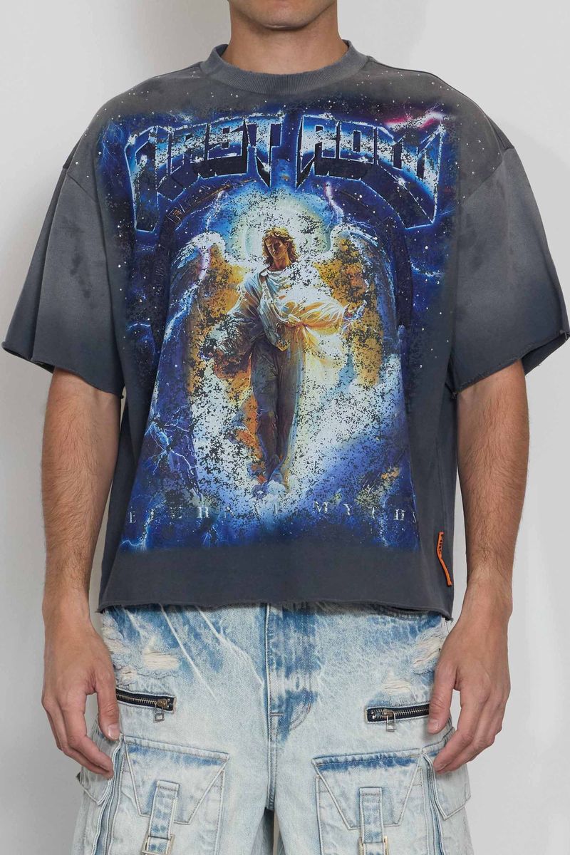 First Row - Eternal Myths Wrath Of Zeus Cropped Tee (Dark Grey)