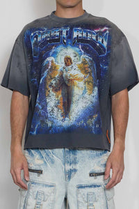 First Row - Eternal Myths Wrath Of Zeus Cropped Tee (Dark Grey)