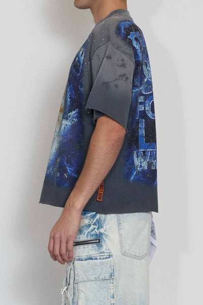 First Row - Eternal Myths Wrath Of Zeus Cropped Tee (Dark Grey)