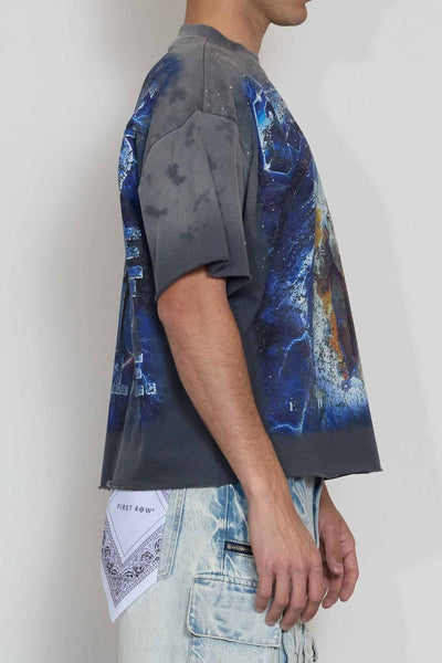 First Row - Eternal Myths Wrath Of Zeus Cropped Tee (Dark Grey)