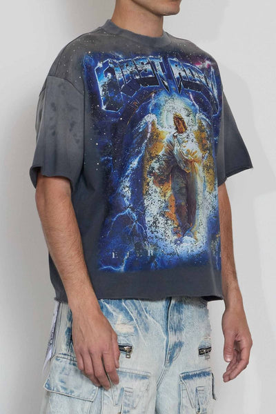 First Row - Eternal Myths Wrath Of Zeus Cropped Tee (Dark Grey)