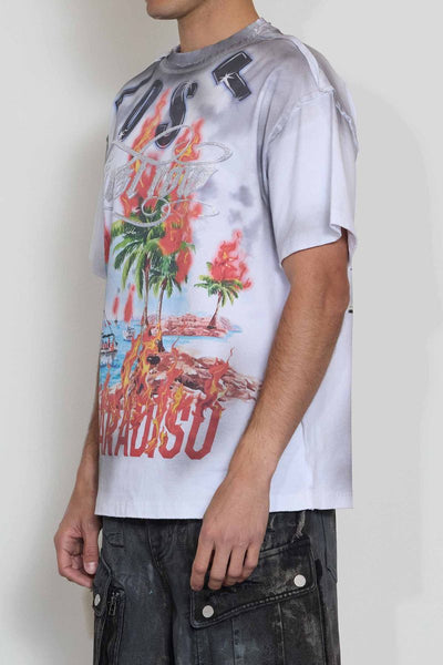 First Row - Lost Paradiso Electric Shock Skull Tee (White)
