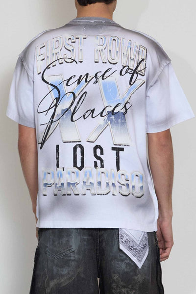 First Row - Lost Paradiso Electric Shock Skull Tee (White)