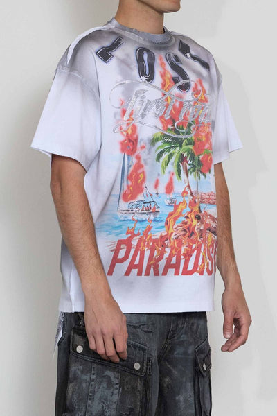 First Row - Lost Paradiso Electric Shock Skull Tee (White)