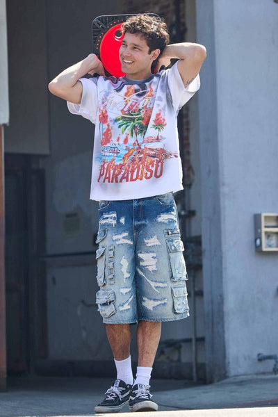 First Row - Lost Paradiso Electric Shock Skull Tee (White)