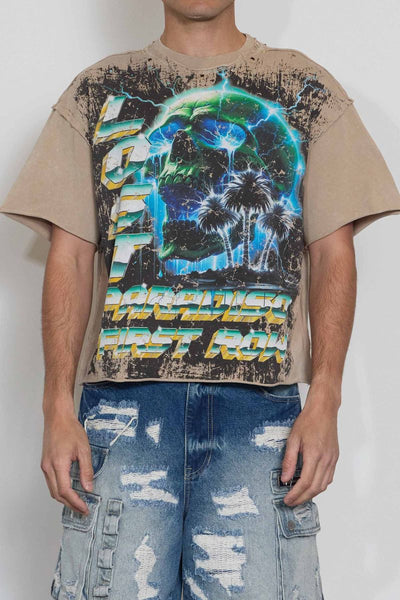 First Row - Lost Paradiso Burning Pyramid Tee (Khaki)