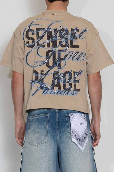 First Row - Lost Paradiso Burning Pyramid Tee (Khaki)