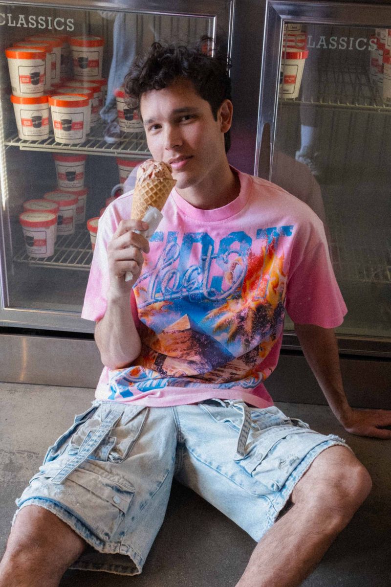 First Row - Lost Paradiso Burning Beach Tee (Pink)