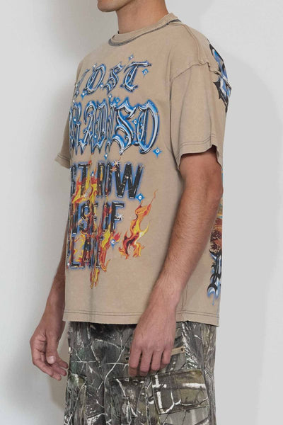 First Row - Lost Paradiso Shouting Night Tee (Khaki)